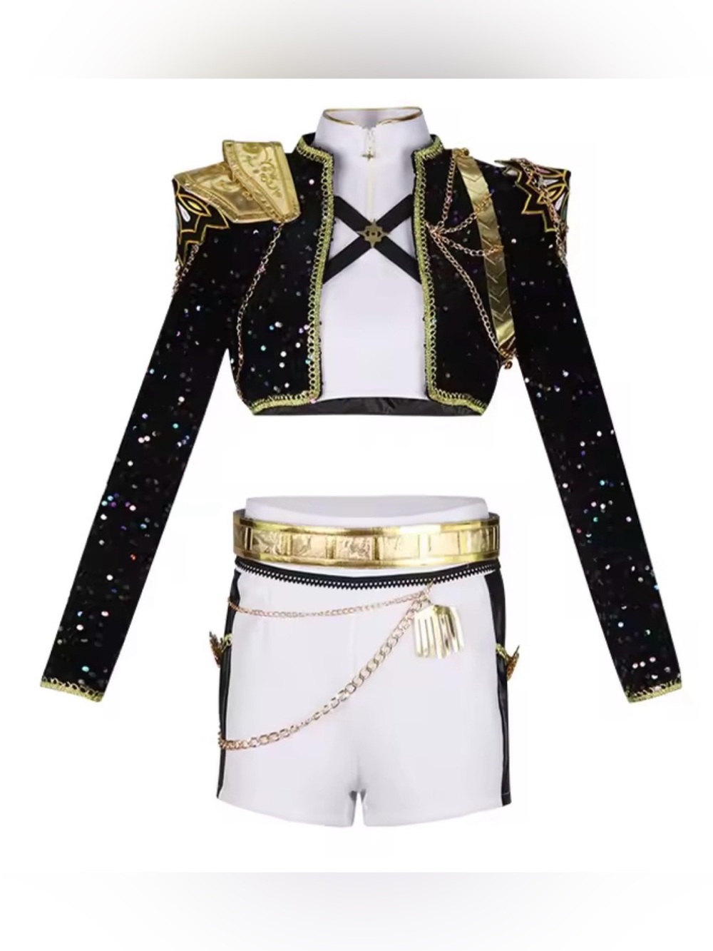 KPop Demon Hunters - Rumi Golden Costume Set Girls Sz 130cm (7/8)